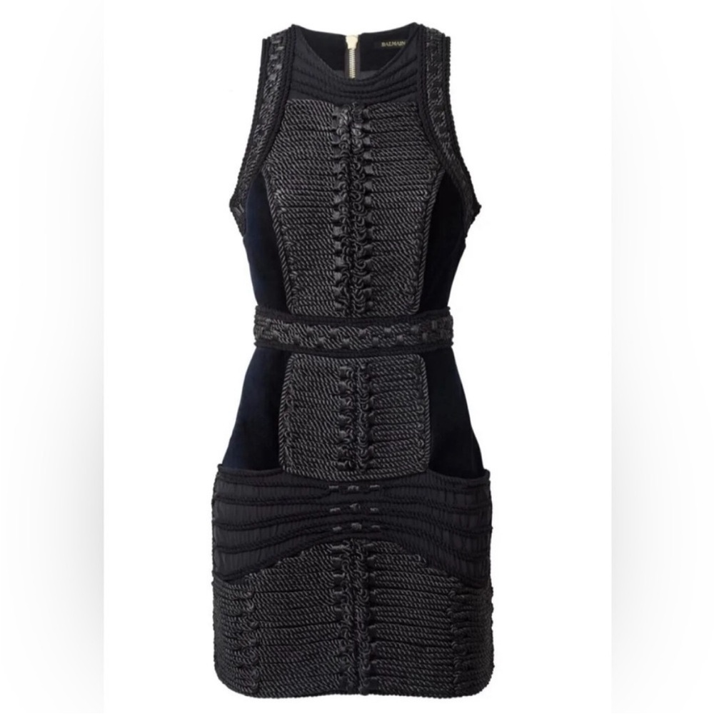 Balmain/H&M Collab Velvet Mini Dress US 10 NWT